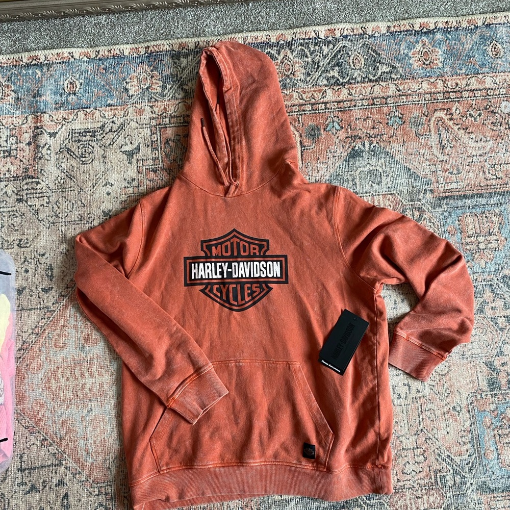 Harley-Davidson Men's Orange Hoodie